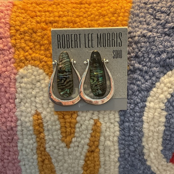 Robert Lee Morris Abalone Earrings - Picture 2 of 4
